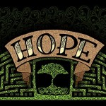 Hope Celtic Tree Maze and Banner, Green, Brown Tan and Black, Swirls, Tattoo, 26PM 26:PM Josiah Munsey, Purchase Roseville Art, Paintings, Print, Canvas